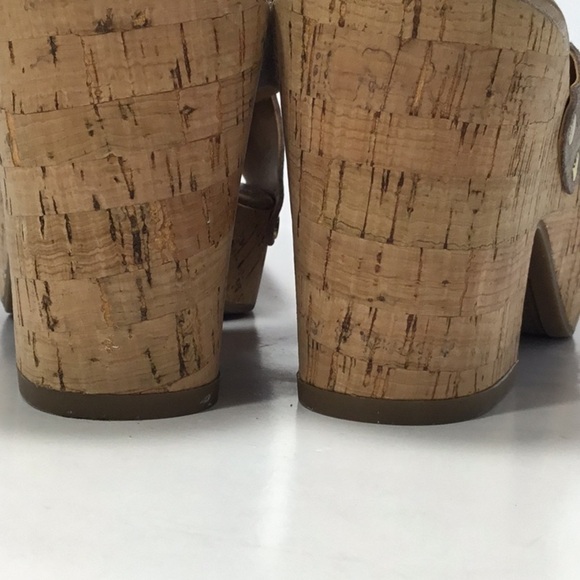 Franco Sarto Leather Suede Kicks Platform Sandals In Blush Size 9M - Picture 6 of 8